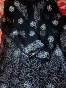 Elegant Black Chikankari Kurta