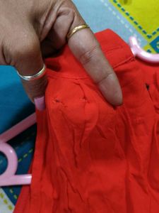 Vibrant Orange Button-Down Midi Dress