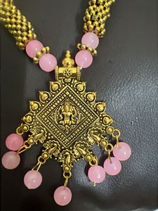 Elegant Pink Stone Necklace &amp; Earring Set