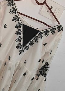 New Embroidered Peplum Set