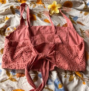 Chic Broderie Anglaise Crop Top