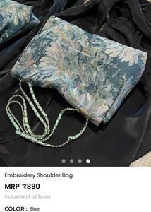 Embroidered Shoulder Bag
