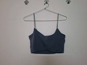 Stylish Dark greyish Blue Crop Top