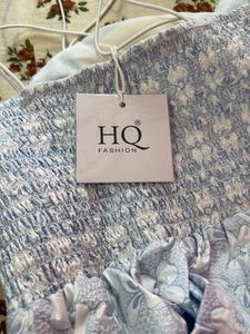 Light Blue Floral Mini Dress