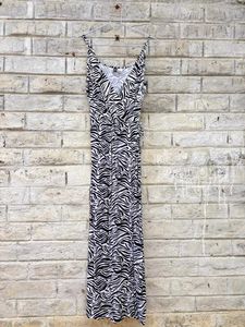 Zebra Print Maxi Dress