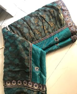 🦚 Peacock Green saree 🔥🎉