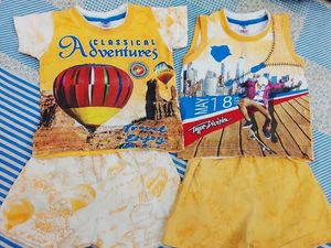 Kids Printed T-shirt & Shorts Set