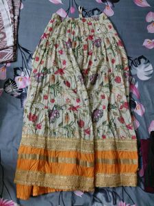 Beautiful Floral Print Ethnic Skirt