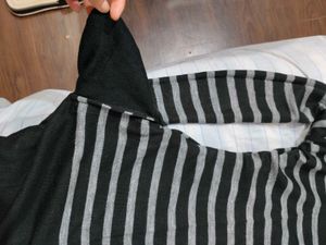 Striped Long Sleeve Knit Dress