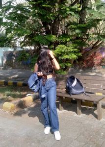 Vintage Wash Wide Leg Jeans