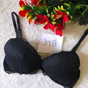 Black Lace Padded Bra