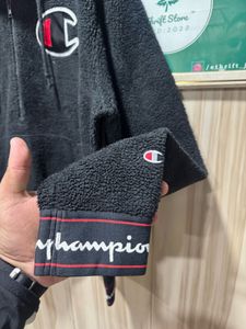 Champion Black Quarter Zip Sherpa Hoodie