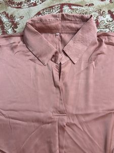 Chic Satin Collared Blouse