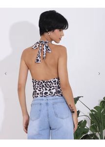 Animal Print Halter Top
