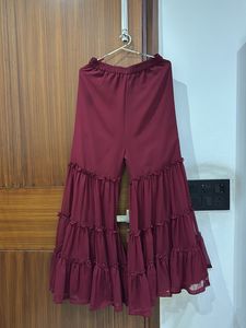 mahroon colored sharara set