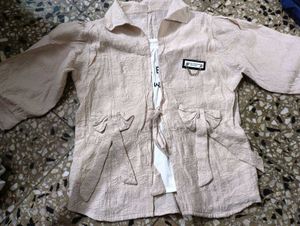Chic Textured Cream Blazer