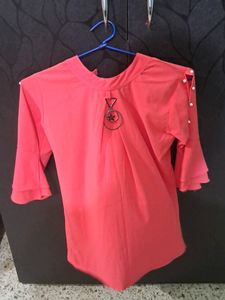 Neon Pink Fancy Top