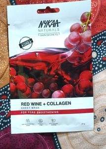 NYKAA Red Wine + Collagen Sheet Mask