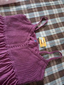 Crochet &amp; Ruffled Cami Top