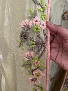 Light green ethnic dress with detachable jacket