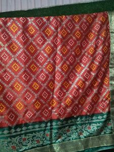 Elegant Red Bandhani Saree