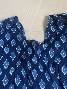 Blue Geometric Print Kurta