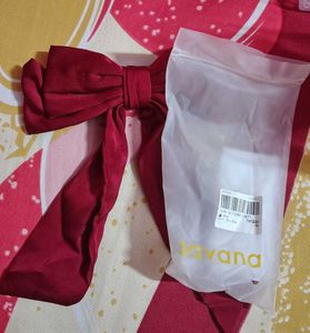 Elegant Red Bow clip