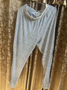 Purple Ribbed Lounge Pants
