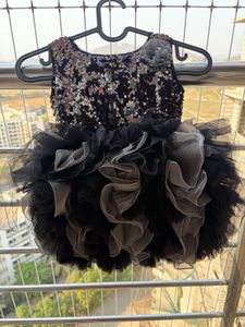 Sparkly Black Tulle Dress