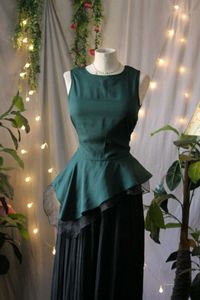 Elegant Green Peplum Top
