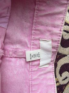 H&amp;M Pink Denim Mini Skirt