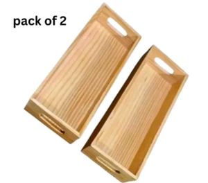 Wooden Storage Trays (Set of 2)
