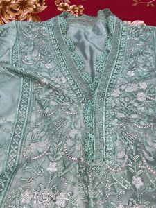 original pakistani Mint Green Kurta Set