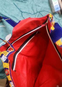 Embroidered Elephant Tote Bag