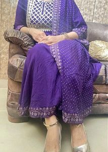 Elegant Purple Kurta Set with Dupatta