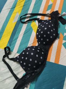 Black Polka Dot Bra