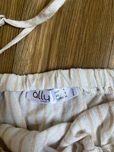 Beige Stripped Tank Top