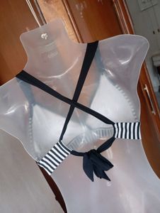 Stylish Striped Bikini Top