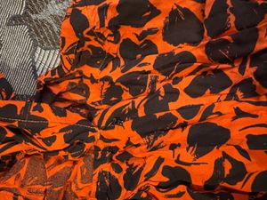 Orange &amp; Black Mini Dress