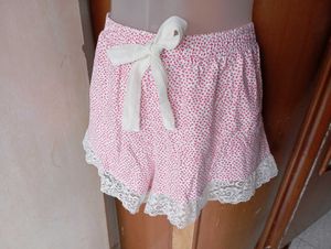 Cute Heart Print Pajama Shorts