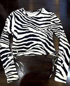 urbanic Zebra Print Long Sleeve Top