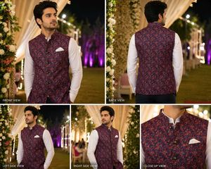 Men's Printed Nehru Jacket