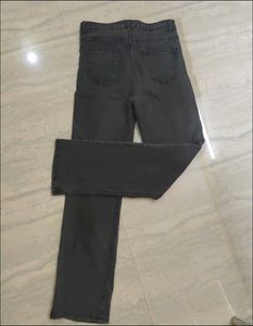 Washed Black straight Leg Jeans