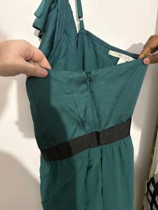 One-Shoulder Green Dress