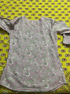 Floral Print Cotton Kurta