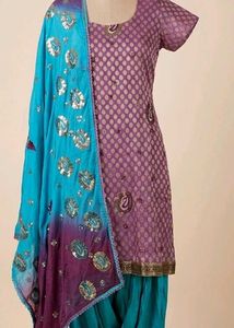 Handcrafted Magenta Kurta &amp; Dhoti Set