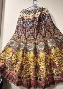 Bohemian Print Maxi Skirt with designer blouse