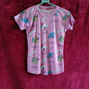 Cute Pinteresty Aesthetic Dinosaur Pink Top