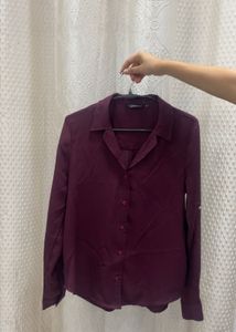 Elegant Burgundy Long Sleeve Top