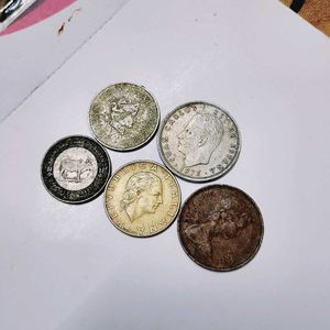 1970s-80s Foreign coins rare